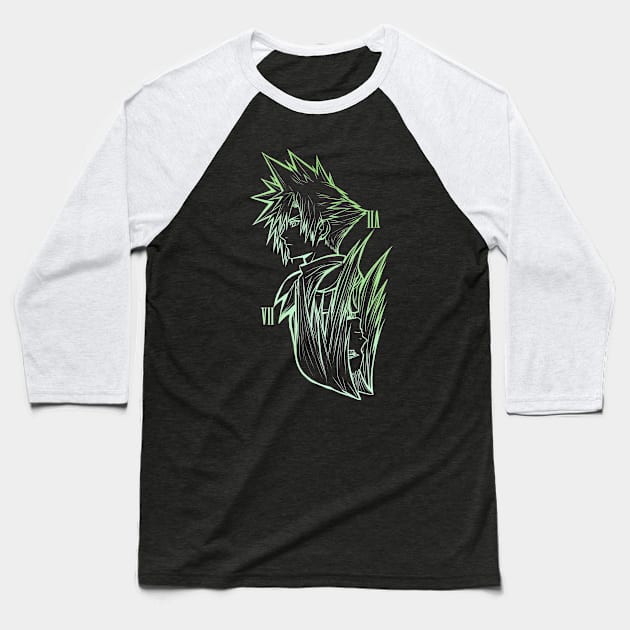 FF7 character art Baseball T-Shirt by mcashe_art